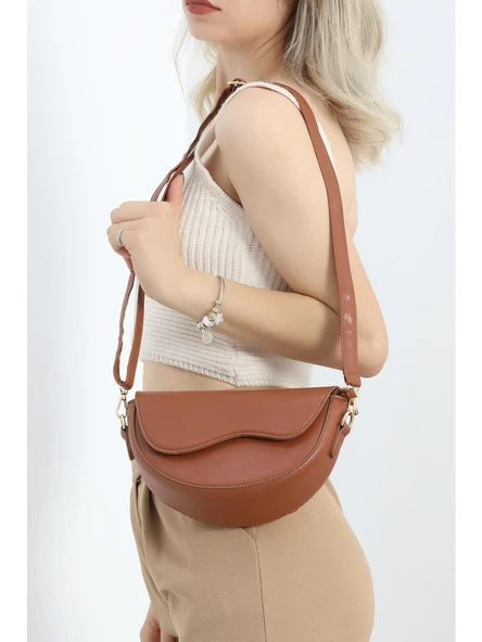 VELSE Suni Deri Bayan Omuz Çantası - Resim 3