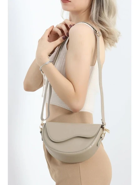 VELSE Suni Deri Bayan Omuz Çantası - Resim 5