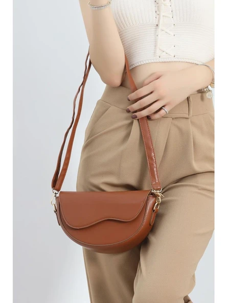 VELSE Suni Deri Bayan Omuz Çantası - Resim 4