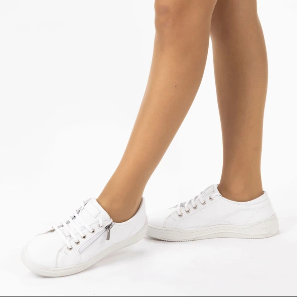 Kadın Hakiki Deri Geniş Kalıp Günlük  Ayakkabı  Sneakers - 6