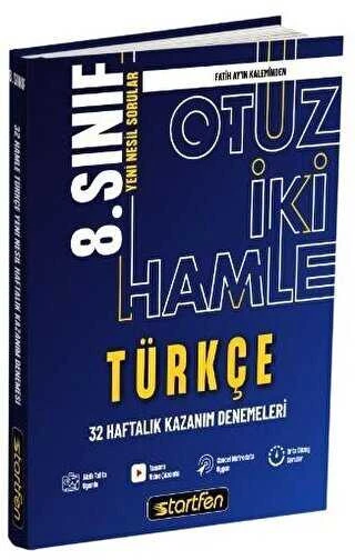 Startfen Yayınları 8. Sınıf Türkçe 32 Hamle Haftalık Kazanım Denemeleri