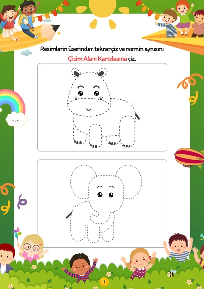Resim Çizmeyi Öğreten YAZ-SİL Kitabı - 2