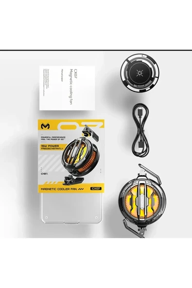 CX-07 Manyetic Telefon Soğutucu Fan Gaming Magnetic Cooler Fan - 3