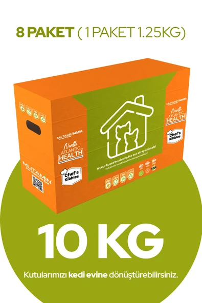 Chefs Kibbles Norveç Somonlu Yetişkin Kedi Maması 10KG+Mutamin Organics Somon Yağı 150ML - 5