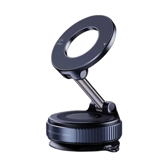 X68 360° Dönebilen Vakum Emiş Manyetik Braket-Siyah