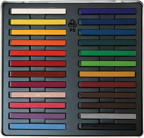 Cretacolor Pastel Carre Hard Pastel Set  24lü Teneke Kutu