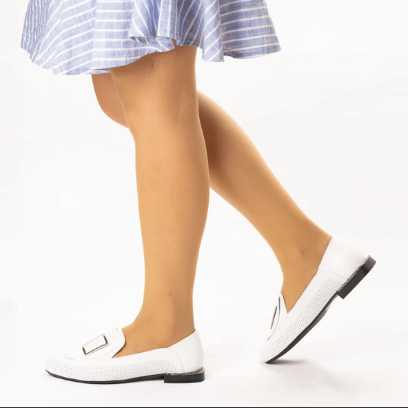 Kadın Hakiki Deri Günlük Klasik Loafer - Babet Ayakkabı - 5