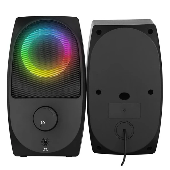 MIKADO MD-90R 2.0 5W * 2 Siyah Bluetooth RGB 2.0 Gaming Speaker - 3