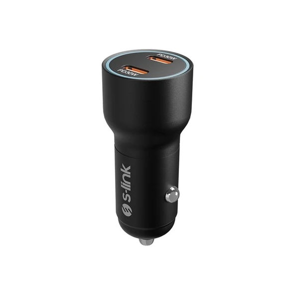 S-LINK SL-AC60 60W PD 3.0 PD 30W + PD30W Siyah Araç Şarj Cihazı - 2
