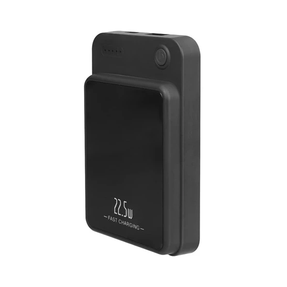 S-LINK  M1021 10000mAh Magsafe 15W HSC22.5W+PD20W+QC3.0 Siyah LCD Taşınabilir Şarj Cihazı Powerbank - 3