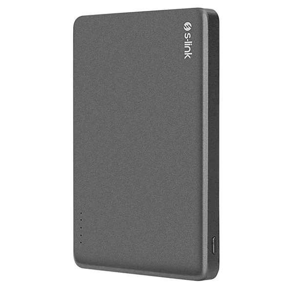 S-LINK MG105 5000mAh PD20W Magsafe 15W Kablosuz Type-C Gri Taşınabilir Metal Şarj Cihazı Powerbank - 3