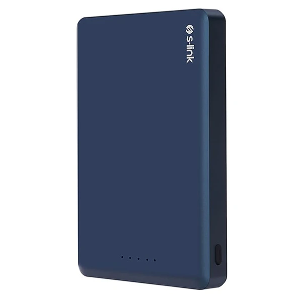 S-LINK MG110 10000mAh PD20W Magsafe 15W Kablosuz Type-C Mavi Taşınabilir Metal Şarj Cihazı Powerbank - 3