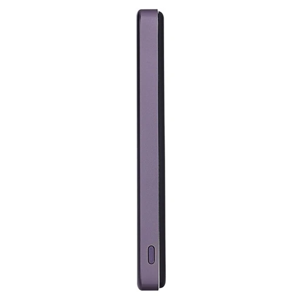 S-LINK MG105 5000mAh PD20W Magsafe 15W Kablosuz Type-C Mor Taşınabilir Metal Şarj Cihazı Powerbank - 4