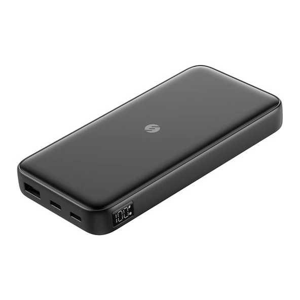 S-LINK P310 10000mAh PD20W+QC18W+HSC22.5W Siyah LCD Taşınabilir Pil Şarj Cihazı Powerbank