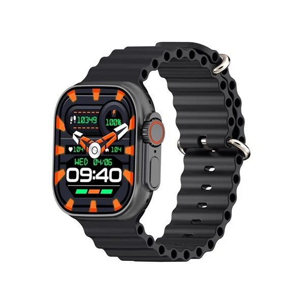 Hytech W69 Watch IOS ve Android Uyumlu MActive 2.05" inç Geniş Ekranlı Siyah Akıllı Saat