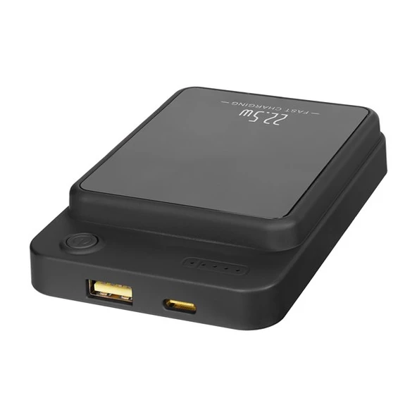 S-LINK  M1021 10000mAh Magsafe 15W HSC22.5W+PD20W+QC3.0 Siyah LCD Taşınabilir Şarj Cihazı Powerbank