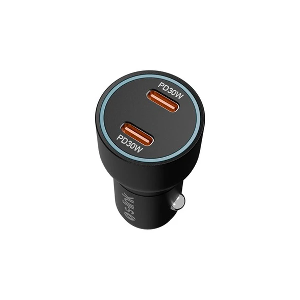 S-LINK SL-AC60 60W PD 3.0 PD 30W + PD30W Siyah Araç Şarj Cihazı
