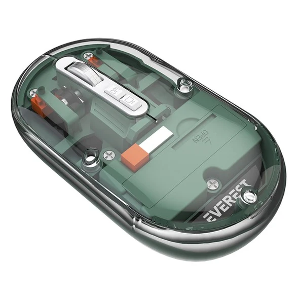 Everest SM-BT29 Glassy Yeşil Transparan 2in1 Bluetooth ve 2.4GHz Kablosuz Mouse