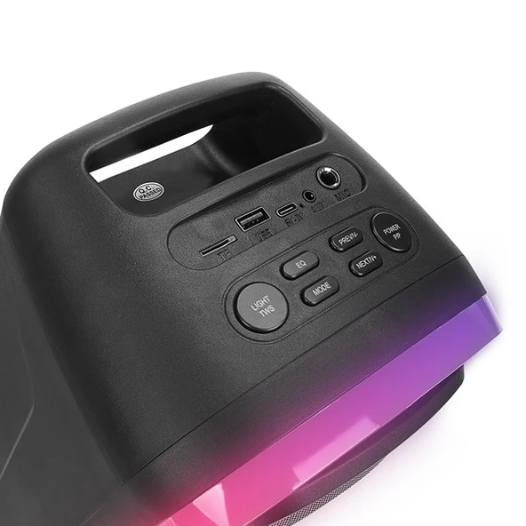 MIKADO MD-C18 Siyah 8W RGB Işıklı Taşınabilir Hoparlör - Resim 5