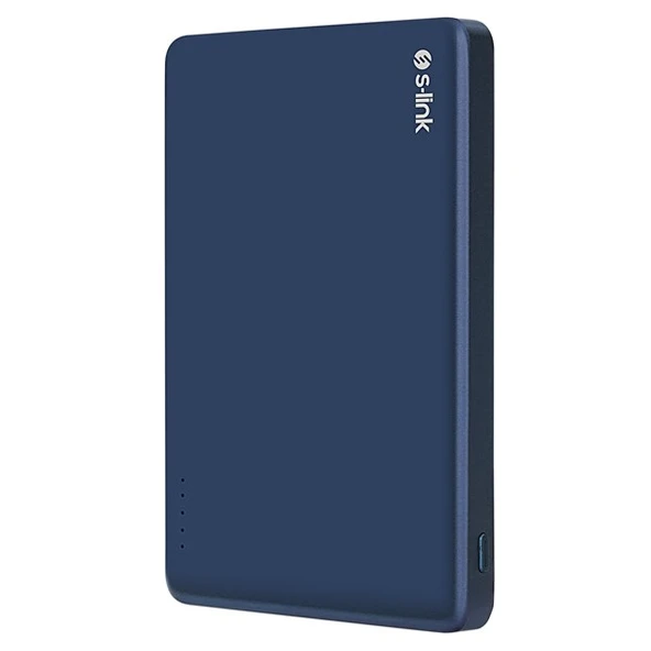 S-LINK MG105 5000mAh PD20W Magsafe 15W Kablosuz Type-C Mavi Taşınabilir Metal Şarj Cihazı Powerbank - 3
