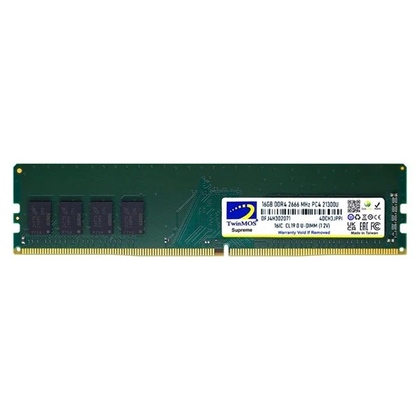 TWINMOS 16GB DDR4 2666MHZ PC RAM VALUE MDD416GB2666DWO