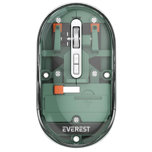 Everest SM-BT29 Glassy Yeşil Transparan 2in1 Bluetooth ve 2.4GHz Kablosuz Mouse - 2