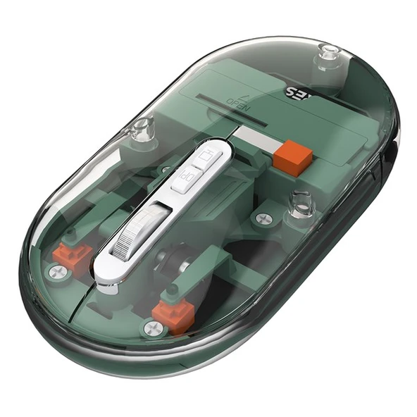 Everest SM-BT29 Glassy Yeşil Transparan 2in1 Bluetooth ve 2.4GHz Kablosuz Mouse - 3