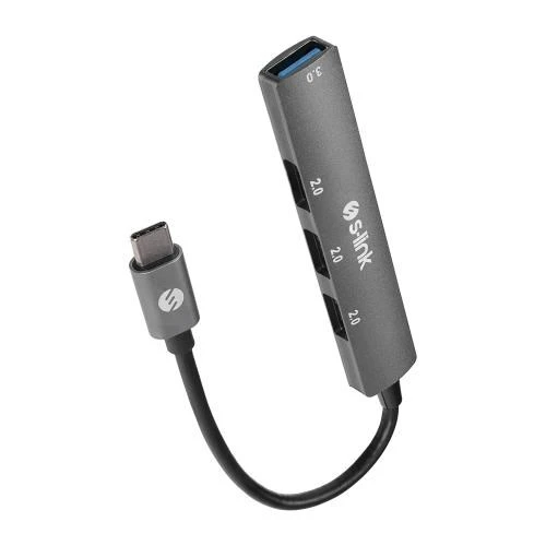 S-LINK SW-U324 3*USB2.0, 1*USB3.0 TYPE-C METAL USB HUB ÇOKLAYICI - 2