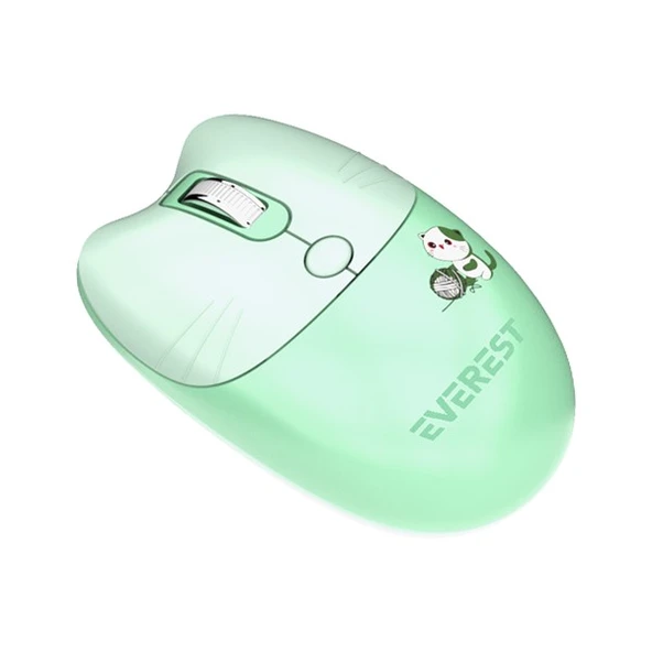 Everest KM-6283 CATTY Renkli Tuşlu Yeşil 2.4 ghz + BT Kablosuz Q Multimedia Klavye + Mouse + Pad Set - 5