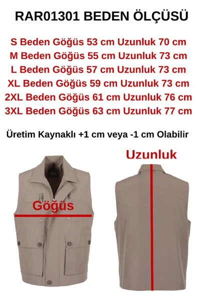 Erkek Keten Yelek Normal Kesim Yakalı RAR01301 - 7