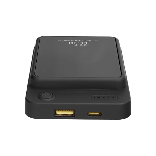 S-LINK  M1021 10000mAh Magsafe 15W HSC22.5W+PD20W+QC3.0 Siyah LCD Taşınabilir Şarj Cihazı Powerbank - 2