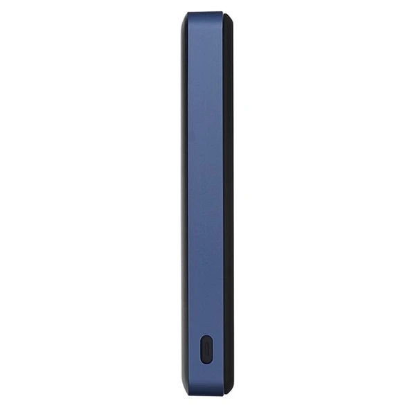 S-LINK MG110 10000mAh PD20W Magsafe 15W Kablosuz Type-C Mavi Taşınabilir Metal Şarj Cihazı Powerbank - 5