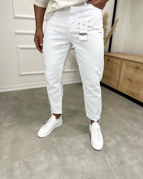 Yırtık Detay Boyfriend Jean