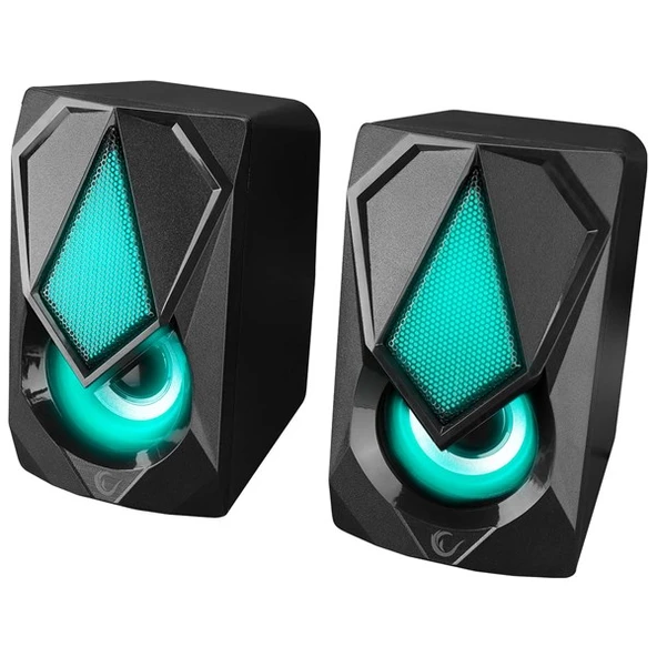 RAMPAGE RMS-G19 2.0 5 Watt LED Işıklı Siyah Multimedia Speaker - 3