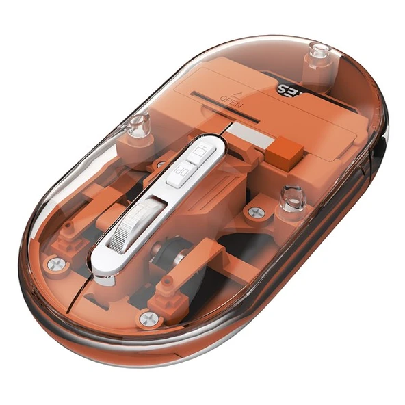 EVEREST SM-BT29 Glassy Turuncu Transparan 2in1 Bluetooth ve 2.4GHz Kablosuz Mouse - 3