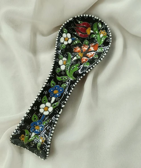 Çini Tezgah Üstü Kirli Kepçe Kaşık Altlığı Seramik - 3