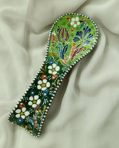 Çini Tezgah Üstü Kirli Kepçe Kaşık Altlığı Seramik - 4