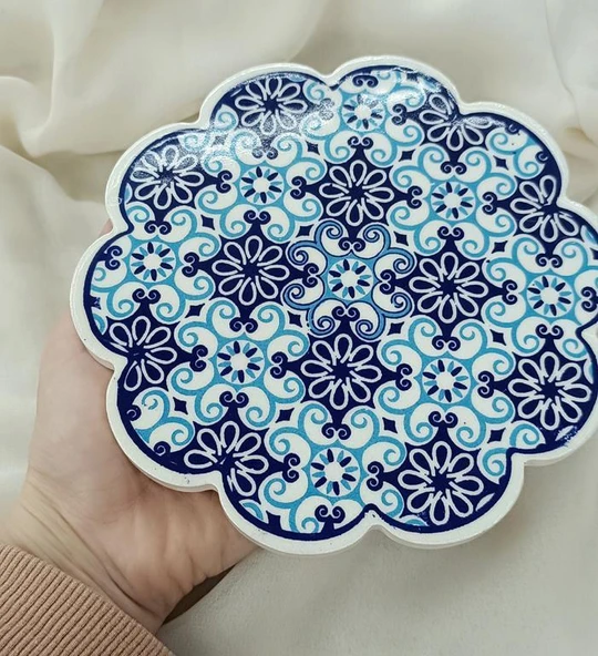 Nihale Çini Seramik Çaydanlık Tencere Tava Altlığı Çapı 18 - 2