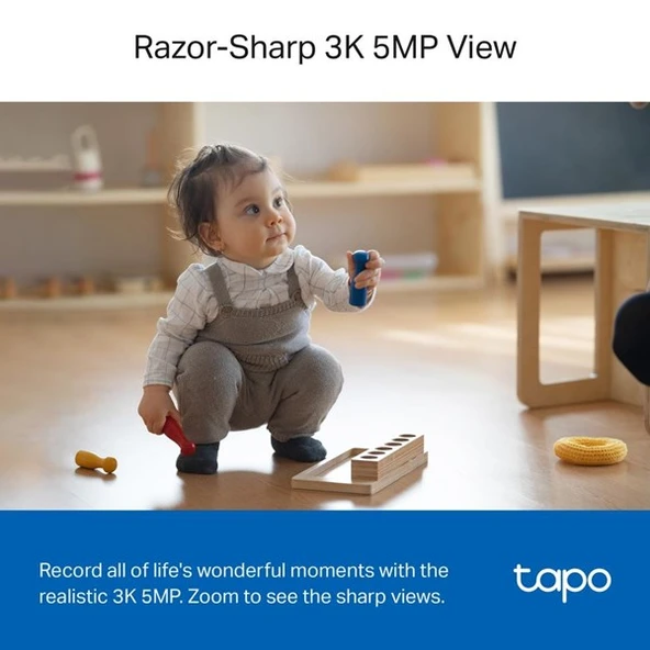 TP-LINK 5MP Tapo C230 Pan/Tilt AI Ev Güvenlik Wi-Fi Kamera - 4