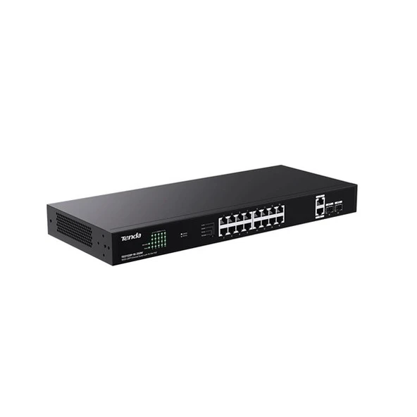 TENDA 16port 250w FULL PoE TEG1120P-16-250W GIGABIT 2X UPLINK-2X SFP Yönetilemez Switch - Resim 2