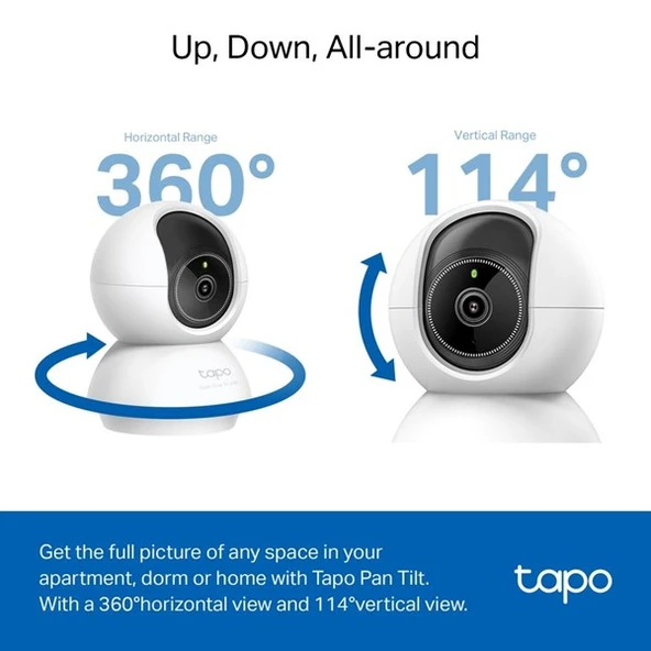 TP-LINK 5MP Tapo C230 Pan/Tilt AI Ev Güvenlik Wi-Fi Kamera - 5