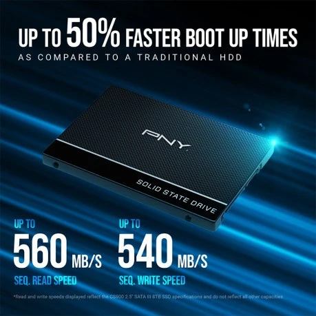 PNY 250GB CS900 SSD7CS900-250-RB 535-500MB/s SSD SATA-3 DİSK - Resim 3