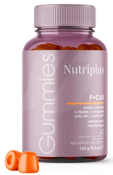 Nutriplus Focus Gummy Şeftali Aromalı 60 Adet