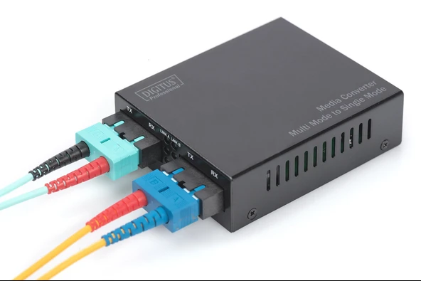 Digitus DN-82124 Gigabit Multimode-Singlemode SC-SC, Dalgaboyu 850nm, 1310nm, maksimum mesafe 20km