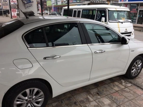 Fiat Egea Hb/Sedan-Cross 20+ Krom Cam Çerçevesi 8 Parça 2015+ Uyumlu - Resim 4