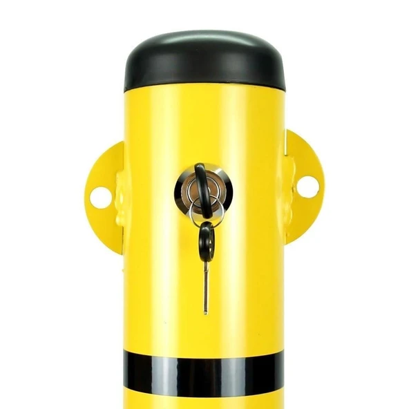 Çıkarılabilir Ankrajlı Kilitli Otopark Direği Sarı - 3