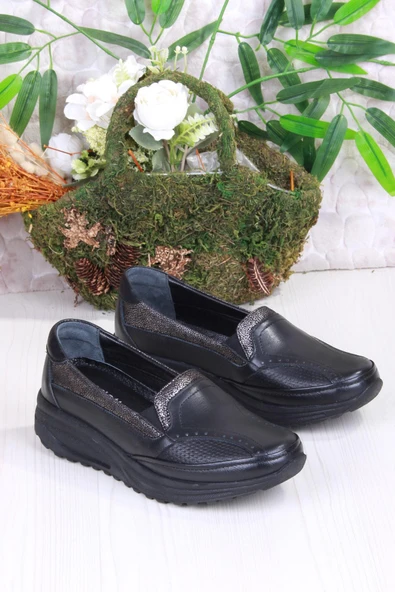 Mehmet Mete 32050 Anatomik Hafif Rahat Hakiki Deri Kadın Ayakkabı - Resim 3