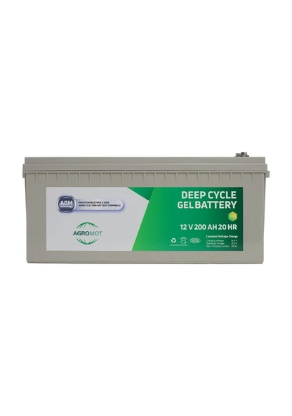 Agromot 12 V 200 Ah Jel Akü Deep Cycle Nano Carbon Agm Battery - 3