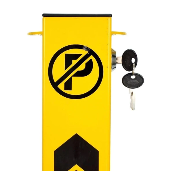 Yukarıdan Kilitli Otopark Bariyeri – 75 cm Sarı - 3