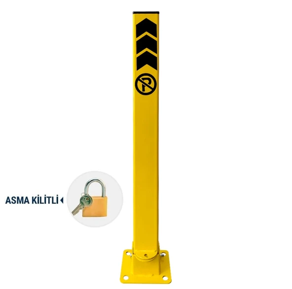 60 cm Kilitli Otopark Direği – Park Bariyeri (Asma Kilit Dahil)